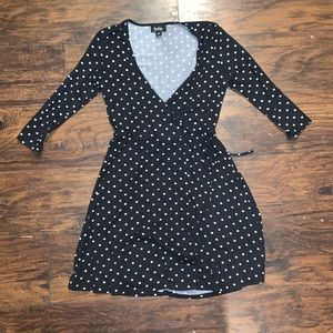 white polka dot dress